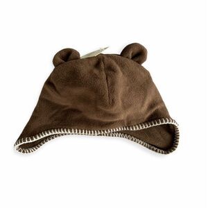 NWT Baby Boys Old Navy Lil Loves Bear Fleece Hat w Ears - Sz 18-24 mo